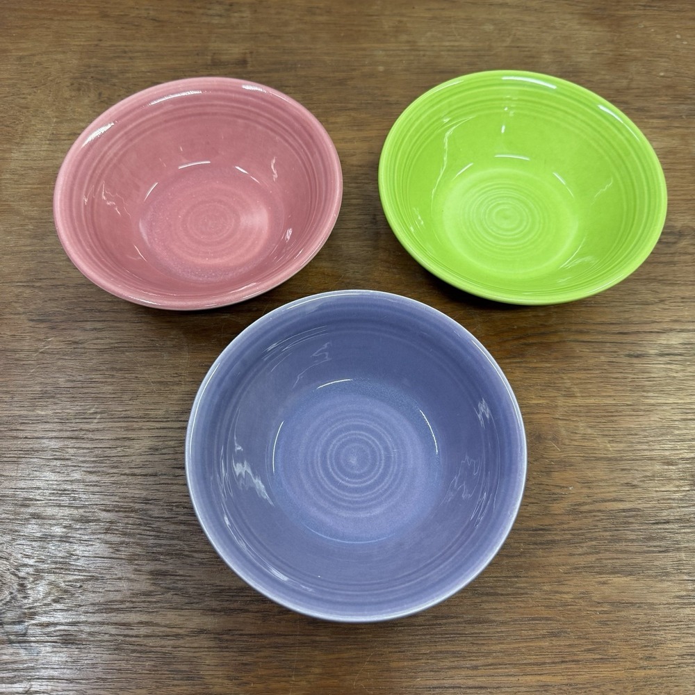 Metlox Poppytrail COLORSTAX 6.5" Cereal Soup Bowls 3 Mixed Colors California USA